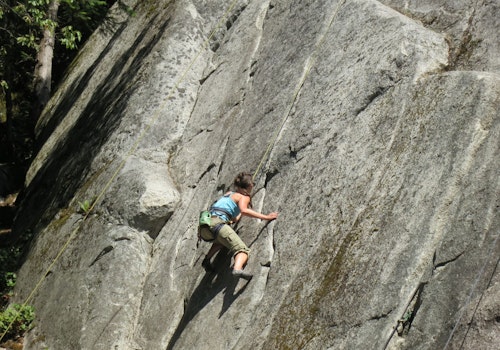 Rock climbing day in Clifton, ME
