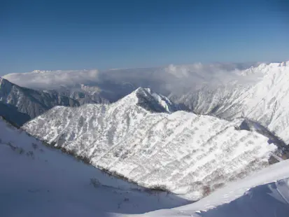 Gunma and Niigata backcountry snowboarding day