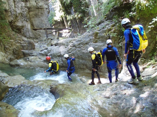 Advanced canyoning in Benasque, Pyrenees