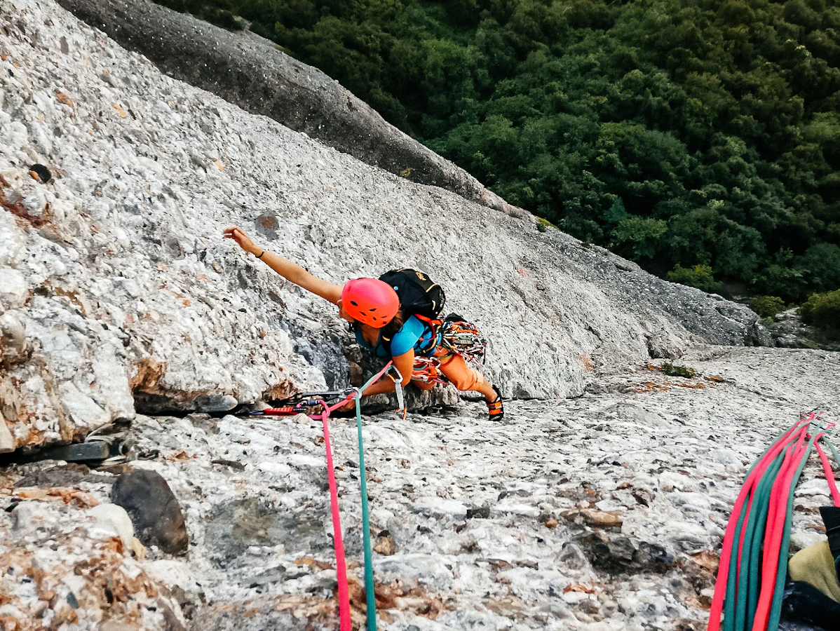 Multi-pitch rock climbing in Montserrat (1)
