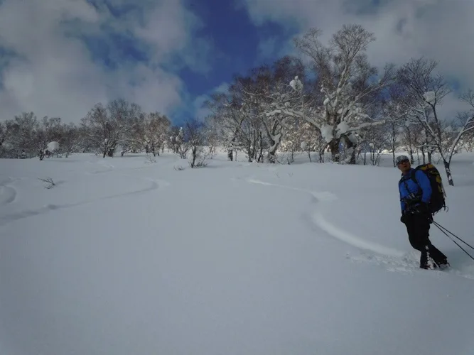 Splitboarding in Harukayama , Hokkaido