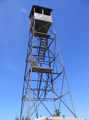 Fire tower in Hurricane Mountain