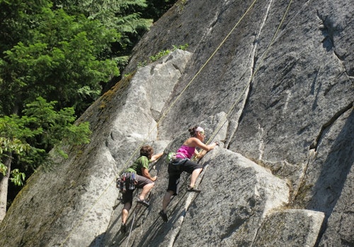 British Columbia guided rock climbing day