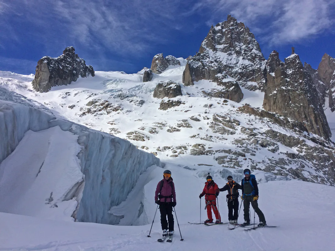 Vallée Blanche guided off-piste skiing day