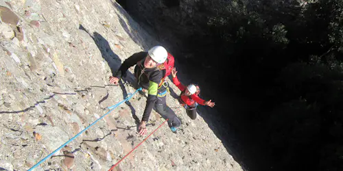 Multi-pitch first time experience in Montserrat, near Barcelona