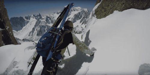 Off piste skiing around Mont Blanc