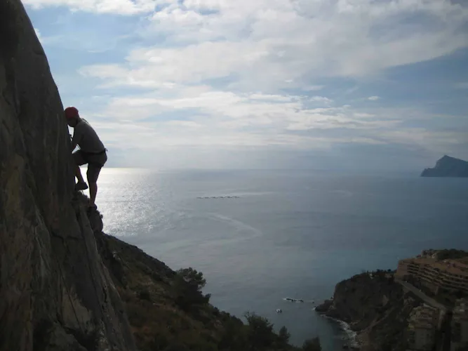 Multi-pitch climbing on the Penyal d'Ifac, Spain