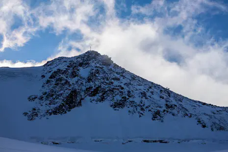 Ski touring ascent in Wildspitze, Austria