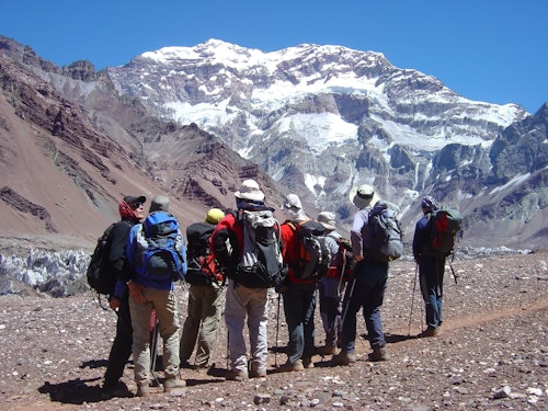 Aconcagua guided ascent via its “normal route”