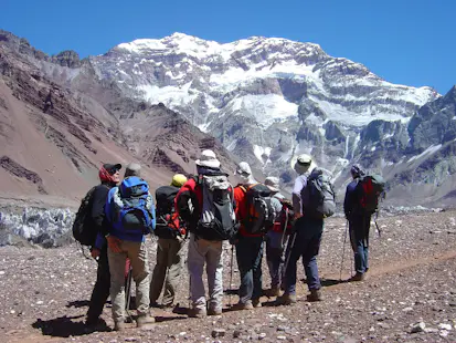 Aconcagua guided ascent via its “normal route”