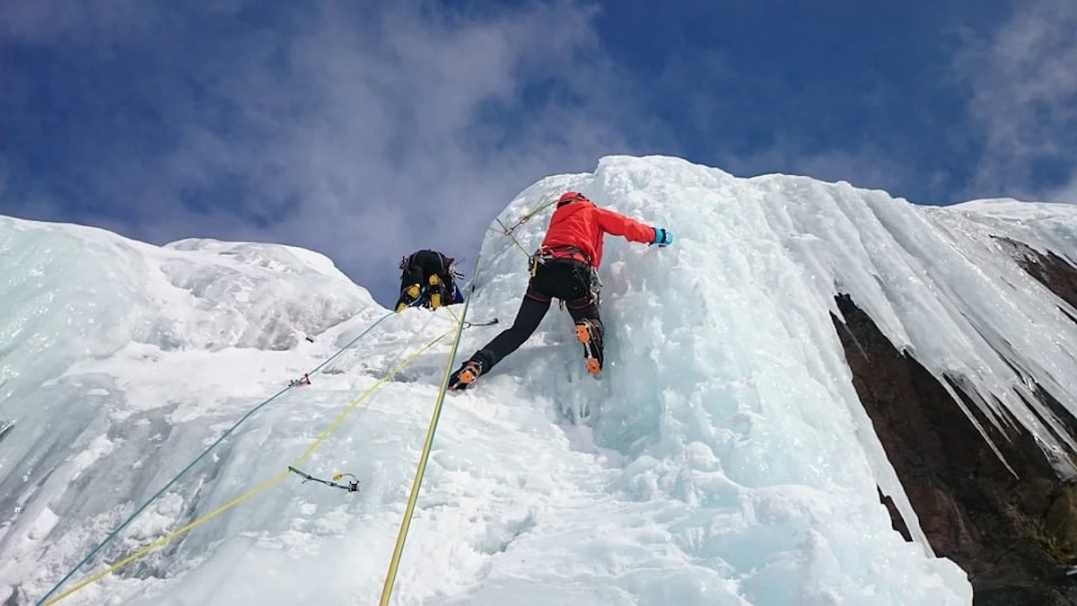 Ice climbing Dolomites
