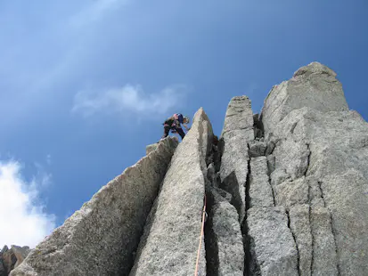 2-day guided multi-pitch rock climbing in the Mont Blanc range