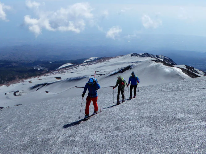 Etna guided ski touring
