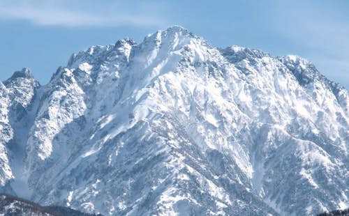 Advanced snow mountain climbing in Japan