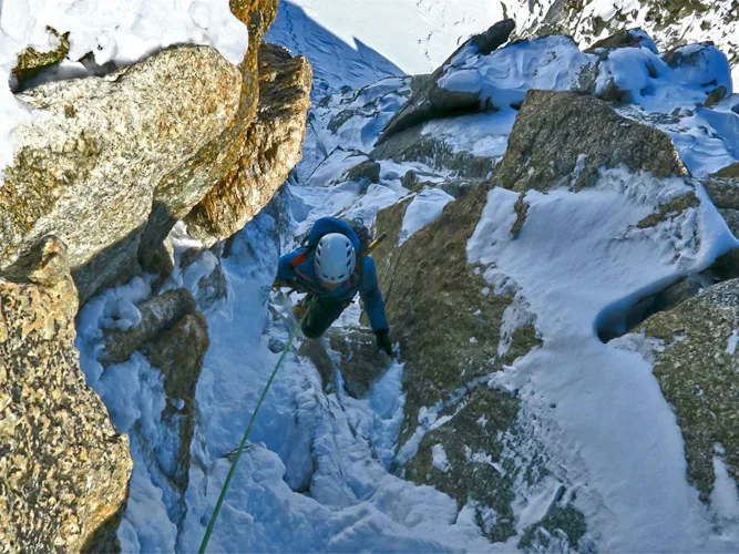 Sella Nevea Italy winter climbing