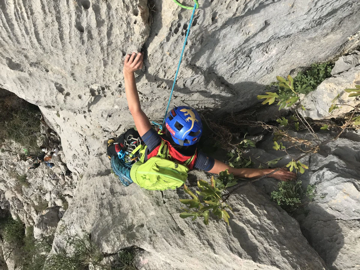 Rock climbing in Paklenica Canyon, Dalmatia - Croatia