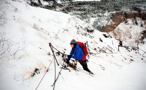 Winter alpine climb on Mt Akadake, normal route
