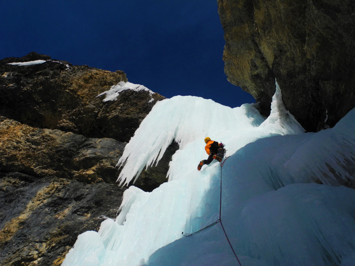 Dolomites ice climbing