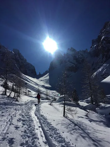 Dolomites snowshoeing