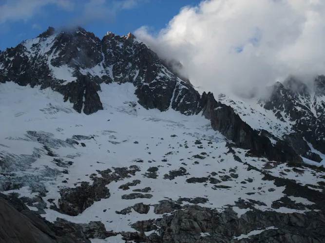 Les Droites Normal Route ascent - Mont Blanc, France