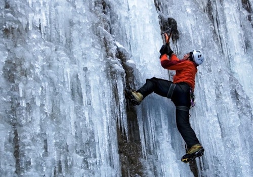 Crazy waterfalls ice climbing course in Sesto