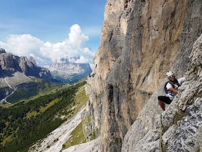 Adang Route guided rock climbing in the Dolomites