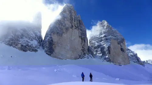 Avalanche course at the Tre Cime di Lavaredo