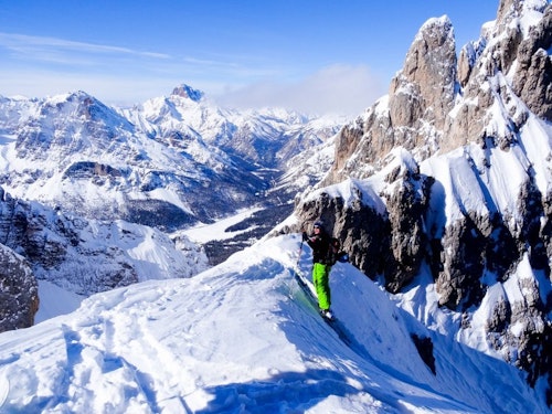 4-day extreme ski tour in the Dolomites