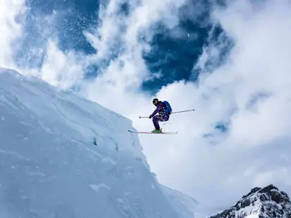 Guided freeride ski day in Engelberg, Switzerland