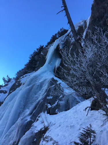 Ice climbing day in Brunnital, Central Switzerland