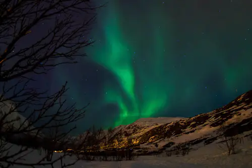 Lyngen ice climbing and Northern Lights tour