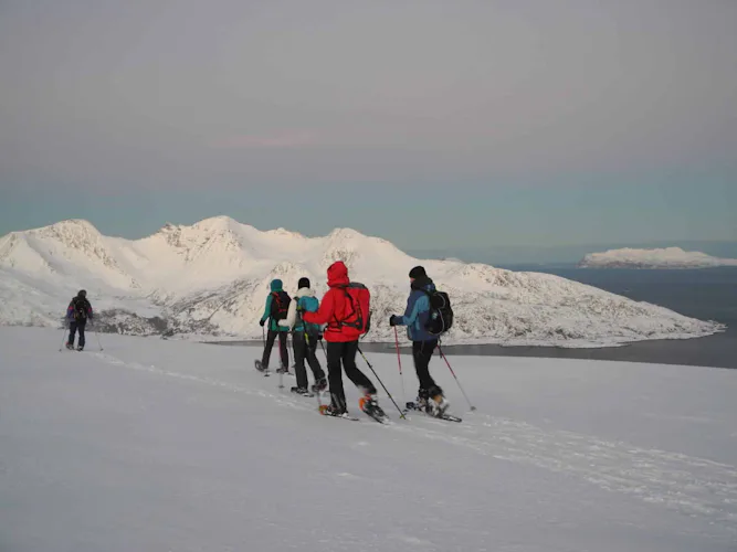 Snowshoeing week for beginners in Kvaloya, Norway
