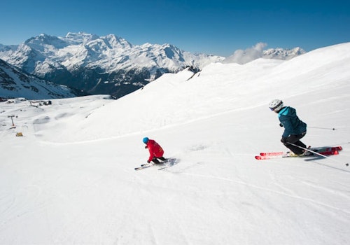 Verbier ski lessons with a ski instructor