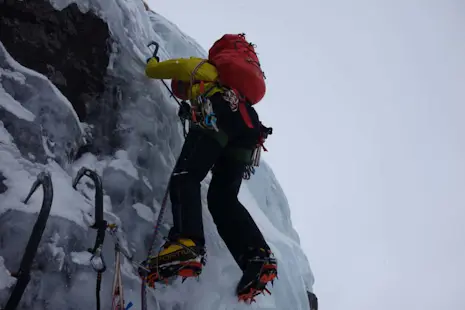 Ice climbing in Narvik, Northern Norway