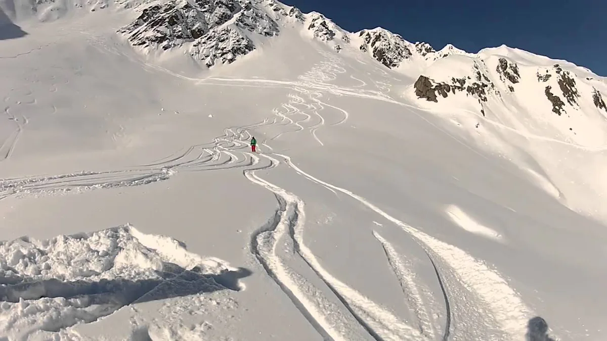 Freeride skiing Andermatt
