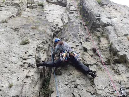 Traditional rock climbing course in Wallonia