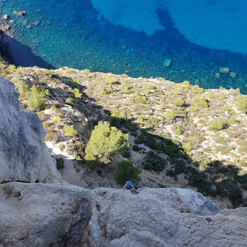 Rock climbing in les Calanques, Marseille