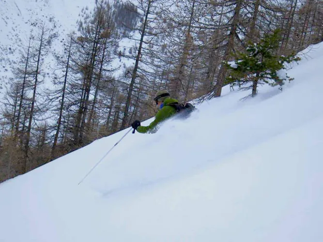 Ski freeride avec un guide à La Grave