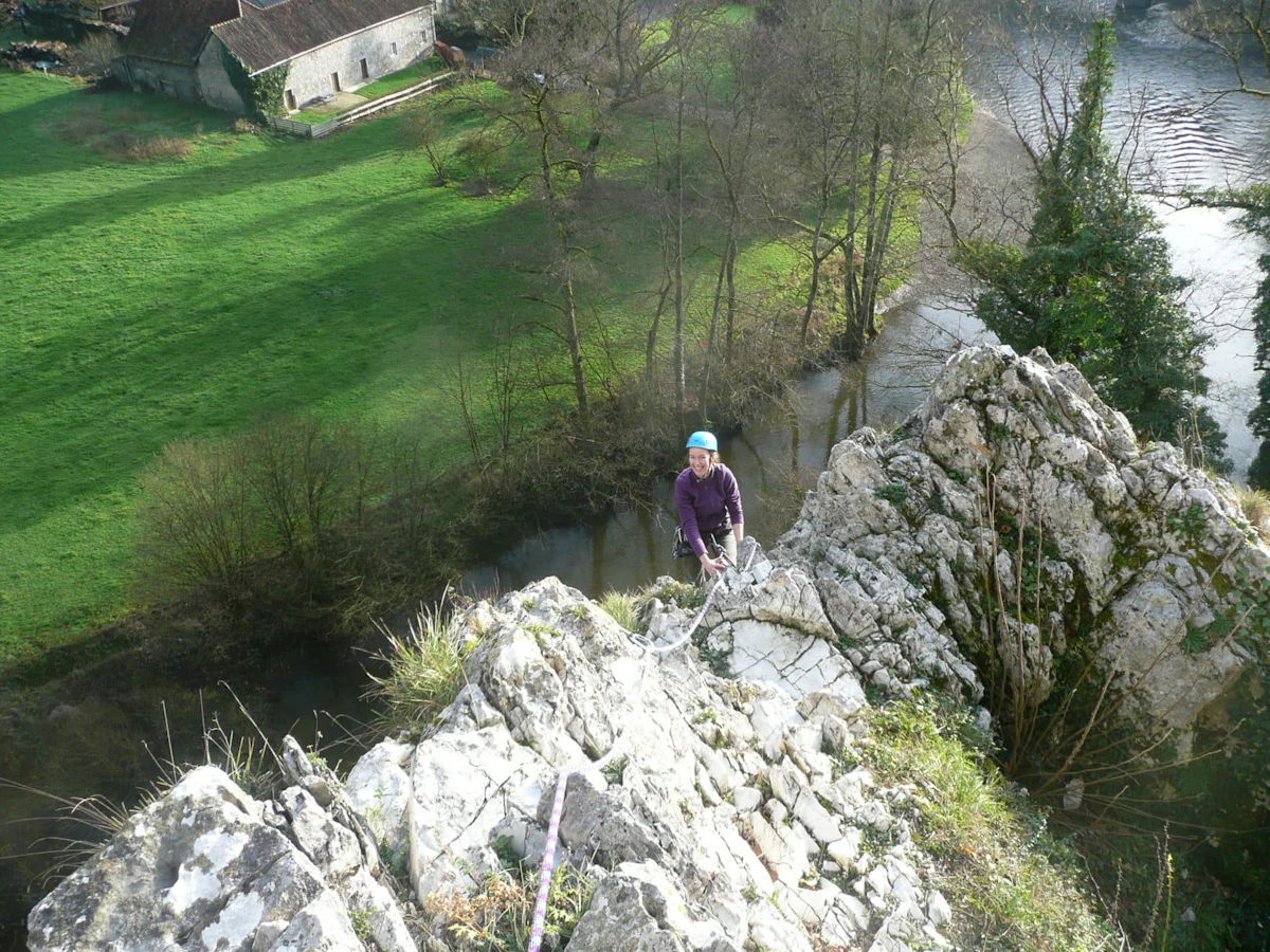 Chaleux rock climbing