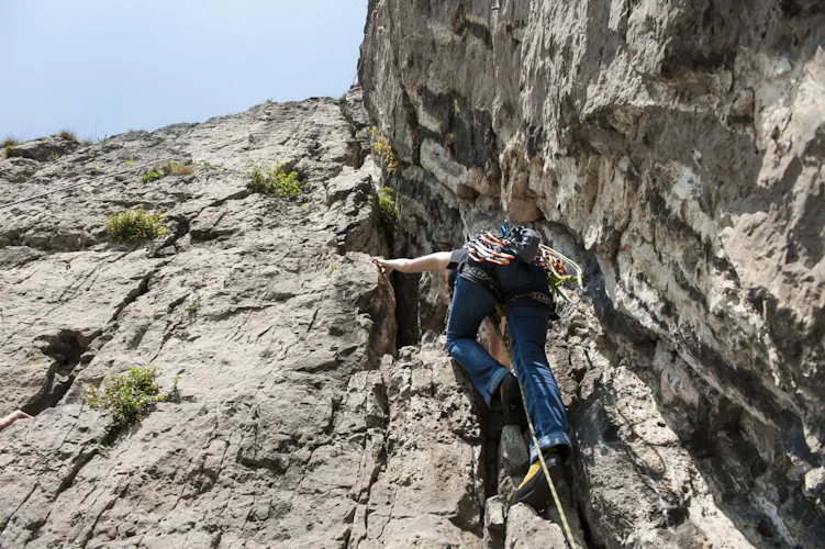 Beez guided rock climbing
