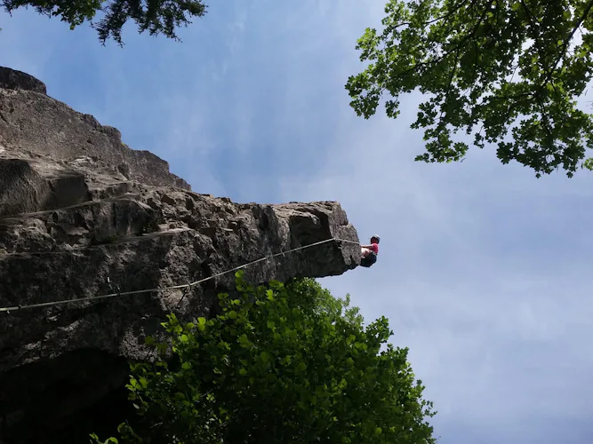 Pont a Lesse guided rock climbing