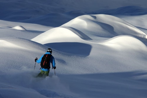 Off-piste skiing on Mount Titlis, Engelberg