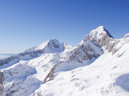 Winter mountaineering in the Julian Alps