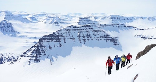 Ski touring in the East Fjords, Iceland