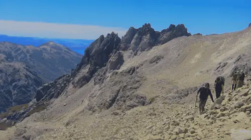 One day trek to the Frey hut by its west ridge