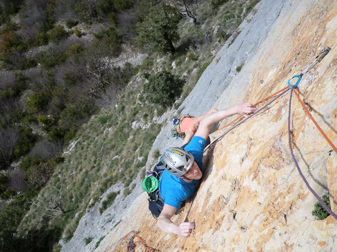 Presles (Vercors) guided multi-pitch climbing