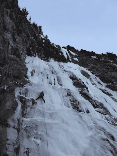 Ice climbing in the Hautes Alpes with a guide