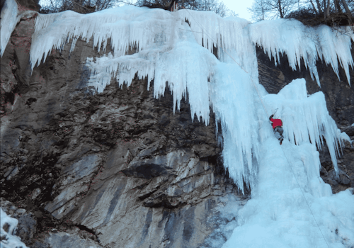 Ice climbing in the Hautes Alpes with a guide