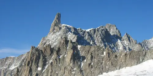 Mountaineering on Dent de Geant / Rochefort Arete