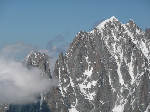 Alpine climbing in Petite Aiguille Verte